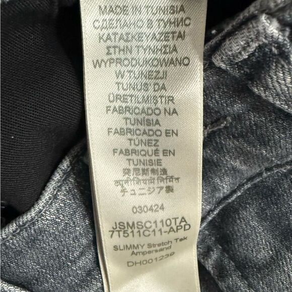 7 For All Mankind Gray Slim Straight Jeans STRETCH TEK SLIMMY IN AMPERSAND 31 - Picture 11 of 15